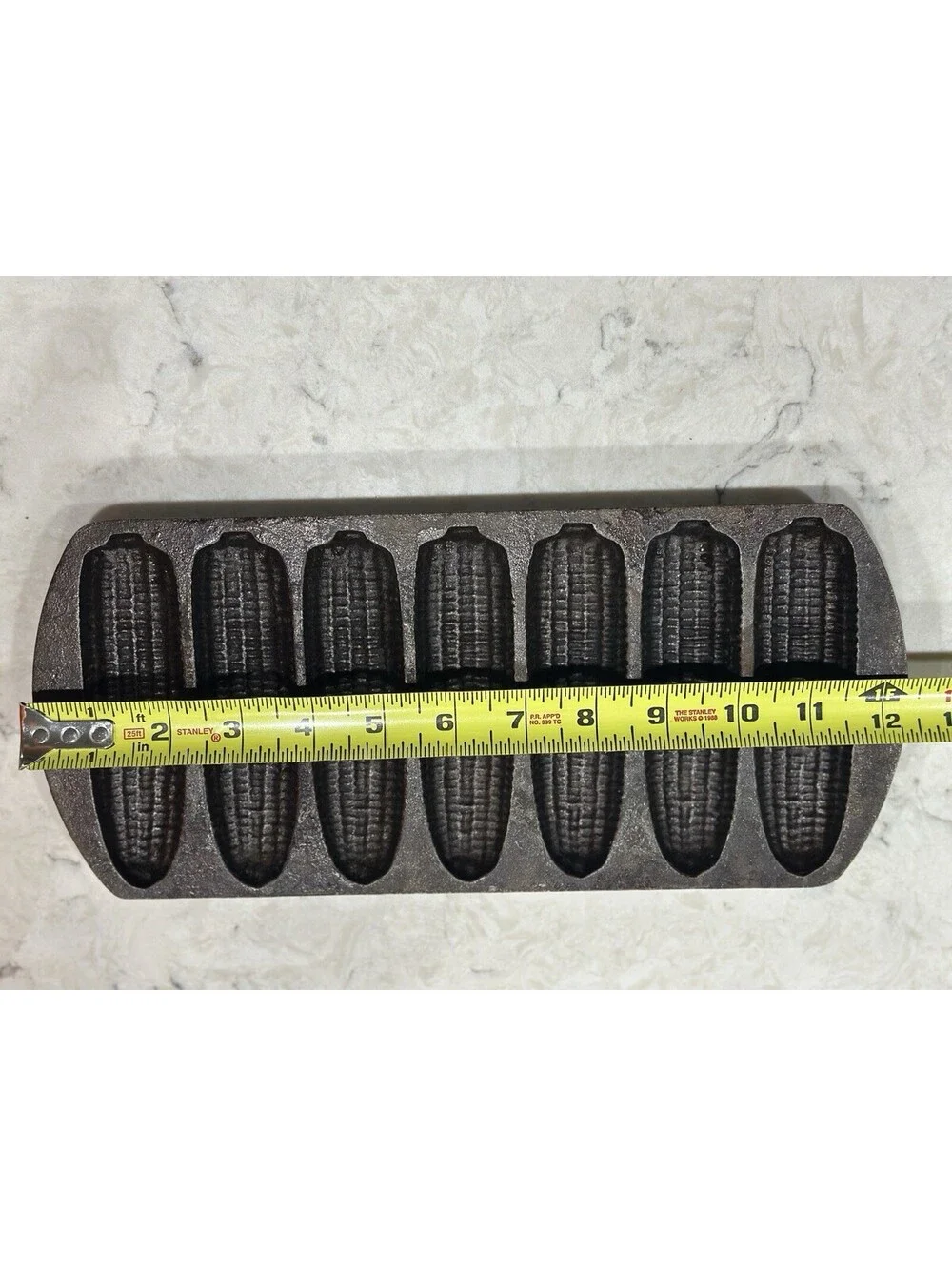 Vintage Stamped Lodge 2702 USA Cast Iron Cornstick Pan 7 Stick Mold Heavy